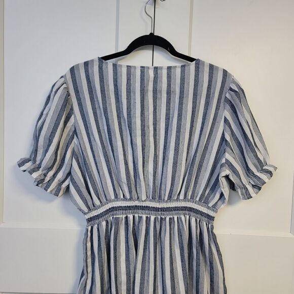 Sapphire striped blue and white dress, 3X - Picture 8 of 10